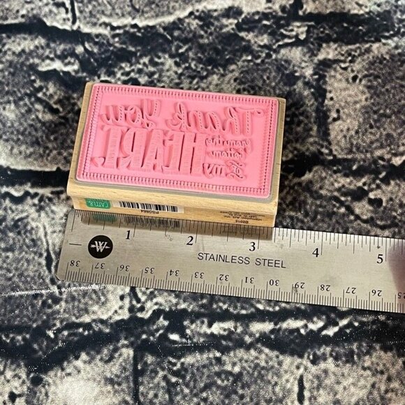 Hampton Art THANK YOU FROM THE BOTTOM OF MY HEART Rubber Stamp - Picture 6 of 6